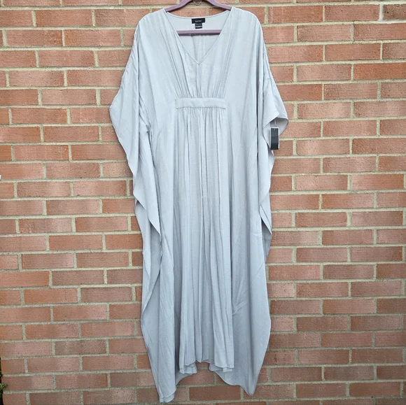 Natori Sleep Kaftan Kimono Grey Size Large - Picture 2 of 7